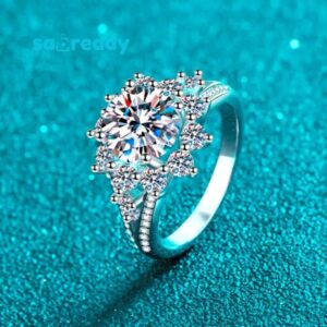 Snowflake ring for women SILVER RING for girls women